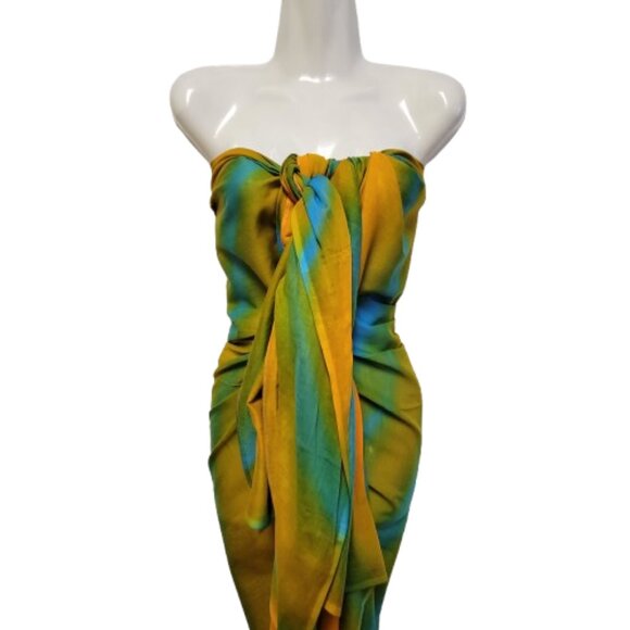 Cover-Ups Swimsuit Cover Ups, Beachwear Wraps, Halter or Strapless Wrap Dress - Picture 3 of 11